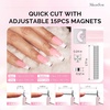 image:imageMelodySusie Acrylic Nail Clippers with 15pcs Magnet Sizers Professional Nail Clippers Cutters for Long Acrylic Gel Nails Tips Adjustable Stainless Nail Trimmer Manicure Tool for Salon Home PinkPale Pink
