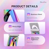 image:imageMelodySusie Acrylic Nail Clippers with 15pcs Magnet Sizers Professional Nail Clippers Cutters for Long Acrylic Gel Nails Tips Adjustable Stainless Nail Trimmer Manicure Tool for Salon Home PinkRainbow