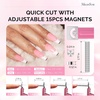 image:imageMelodySusie Acrylic Nail Clippers with 15pcs Magnet Sizers Professional Nail Clippers Cutters for Long Acrylic Gel Nails Tips Adjustable Stainless Nail Trimmer Manicure Tool for Salon Home PinkDark Pink