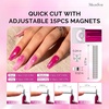image:imageMelodySusie Acrylic Nail Clippers with 15pcs Magnet Sizers Professional Nail Clippers Cutters for Long Acrylic Gel Nails Tips Adjustable Stainless Nail Trimmer Manicure Tool for Salon Home PinkPlum  Pink