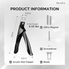 image:imageMelodySusie Acrylic Nail Clippers with 15pcs Magnet Sizers Professional Nail Clippers Cutters for Long Acrylic Gel Nails Tips Adjustable Stainless Nail Trimmer Manicure Tool for Salon Home PinkBlack
