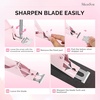 image:imageMelodySusie Acrylic Nail Clippers with 15pcs Magnet Sizers Professional Nail Clippers Cutters for Long Acrylic Gel Nails Tips Adjustable Stainless Nail Trimmer Manicure Tool for Salon Home PinkPale Pink