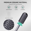 image:imageMelodySusie Ceramic Nail Drill Bit 332 Smooth Round Top Large Barrel Bits Suitable for Manicure Pedicure Cuticle Gel Polishing Beginners Bits Pink Series BitS MediumBlack