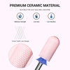 image:imageMelodySusie Ceramic Nail Drill Bit 332 Smooth Round Top Large Barrel Bits Suitable for Manicure Pedicure Cuticle Gel Polishing Beginners Bits Pink Series BitS MediumPink