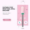 image:imageMelodySusie Ceramic Nail Drill Bit 332 Smooth Round Top Large Barrel Bits Suitable for Manicure Pedicure Cuticle Gel Polishing Beginners Bits Pink Series BitS MediumPink