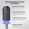 image:imageMelodySusie Ceramic Nail Drill Bit 332 Smooth Round Top Large Barrel Bits Suitable for Manicure Pedicure Cuticle Gel Polishing Beginners Bits Pink Series BitS MediumBlack
