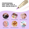 image:imageMelodySusie Ceramic Nail Drill Bit 332 Smooth Round Top Large Barrel Bits Suitable for Manicure Pedicure Cuticle Gel Polishing Beginners Bits Pink Series BitS MediumPurple