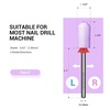 image:imageMelodySusie Ceramic Nail Drill Bit 332 Smooth Round Top Large Barrel Bits Suitable for Manicure Pedicure Cuticle Gel Polishing Beginners Bits Pink Series BitS MediumPurple