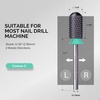 image:imageMelodySusie Ceramic Nail Drill Bit 332 Smooth Round Top Large Barrel Bits Suitable for Manicure Pedicure Cuticle Gel Polishing Beginners Bits Pink Series BitS MediumBlack