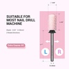 image:imageMelodySusie Ceramic Nail Drill Bit 332 Smooth Round Top Large Barrel Bits Suitable for Manicure Pedicure Cuticle Gel Polishing Beginners Bits Pink Series BitS MediumPink