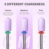 image:imageMelodySusie Ceramic Nail Drill Bit 332 Smooth Round Top Large Barrel Bits Suitable for Manicure Pedicure Cuticle Gel Polishing Beginners Bits Pink Series BitS MediumPurple