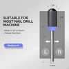 image:imageMelodySusie Ceramic Nail Drill Bit 332 Smooth Round Top Large Barrel Bits Suitable for Manicure Pedicure Cuticle Gel Polishing Beginners Bits Pink Series BitS MediumBlack