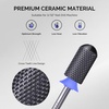 image:imageMelodySusie Ceramic Nail Drill Bit 332 Smooth Round Top Large Barrel Bits Suitable for Manicure Pedicure Cuticle Gel Polishing Beginners Bits Pink Series BitS MediumBlack
