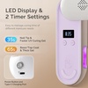 image:imageMelodySusie Compact Cordless UV Nail Lamp PPLUS20F with Innovative Rotatable Panel amp UV Protection Design Rechargeable UV Light Cures All Gels Especially Rhinestone Glue amp Liner Gel Polish PinkPurple