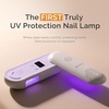 image:imageMelodySusie Compact Cordless UV Nail Lamp PPLUS20F with Innovative Rotatable Panel amp UV Protection Design Rechargeable UV Light Cures All Gels Especially Rhinestone Glue amp Liner Gel Polish PinkPurple