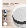 image:imageMelodySusie Compact Nail Dust Collector with Lightweight Design Hpro 3800RPM Portable Nail Vacuum Fan with 3 Suction Modes Reusable Filter amp EasyControl for Beginners Nail Students amp Home UsePink2 Pack Filter