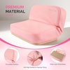 image:imageMelodySusie Foldable Nail Arm Rest for Nail Techs 5Level Adjustable Manicure Hand Rest Cushion Large PU Leather Nail Hand Pillow for Acrylic Gel Nail Art Salon Home Use WhitePink