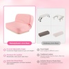image:imageMelodySusie Foldable Nail Arm Rest for Nail Techs 5Level Adjustable Manicure Hand Rest Cushion Large PU Leather Nail Hand Pillow for Acrylic Gel Nail Art Salon Home Use WhitePink