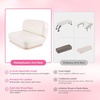 image:imageMelodySusie Foldable Nail Arm Rest for Nail Techs 5Level Adjustable Manicure Hand Rest Cushion Large PU Leather Nail Hand Pillow for Acrylic Gel Nail Art Salon Home Use WhiteWhite