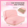 image:imageMelodySusie Foldable Nail Arm Rest for Nail Techs 5Level Adjustable Manicure Hand Rest Cushion Large PU Leather Nail Hand Pillow for Acrylic Gel Nail Art Salon Home Use WhitePink