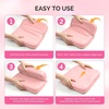 image:imageMelodySusie Foldable Nail Arm Rest for Nail Techs 5Level Adjustable Manicure Hand Rest Cushion Large PU Leather Nail Hand Pillow for Acrylic Gel Nail Art Salon Home Use WhitePink