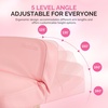 image:imageMelodySusie Foldable Nail Arm Rest for Nail Techs 5Level Adjustable Manicure Hand Rest Cushion Large PU Leather Nail Hand Pillow for Acrylic Gel Nail Art Salon Home Use WhitePink