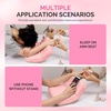 image:imageMelodySusie Foldable Nail Arm Rest for Nail Techs 5Level Adjustable Manicure Hand Rest Cushion Large PU Leather Nail Hand Pillow for Acrylic Gel Nail Art Salon Home Use WhitePink