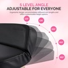 image:imageMelodySusie Foldable Nail Arm Rest for Nail Techs 5Level Adjustable Manicure Hand Rest Cushion Large PU Leather Nail Hand Pillow for Acrylic Gel Nail Art Salon Home Use WhiteBlack