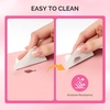 image:imageMelodySusie Foldable Nail Arm Rest for Nail Techs 5Level Adjustable Manicure Hand Rest Cushion Large PU Leather Nail Hand Pillow for Acrylic Gel Nail Art Salon Home Use WhitePink
