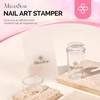 image:imageMelodySusie French Nail Stamper Nail Stamper Kit 2PCS Silicone Nail Stamp with a Scraper Nail Stamper Tool for French Manicure DIY Home Nail Design Salon Clear