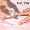image:imageMelodySusie French Nail Stamper Nail Stamper Kit 2PCS Silicone Nail Stamp with a Scraper Nail Stamper Tool for French Manicure DIY Home Nail Design Salon Clear