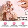 image:imageMelodySusie French Nail Stamper Nail Stamper Kit 2PCS Silicone Nail Stamp with a Scraper Nail Stamper Tool for French Manicure DIY Home Nail Design Salon Clear