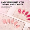 image:imageMelodySusie French Nail Stamper Nail Stamper Kit 2PCS Silicone Nail Stamp with a Scraper Nail Stamper Tool for French Manicure DIY Home Nail Design Salon Clear