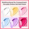 image:imageMelodySusie Gradient Painting Gel 6 Colors Spring Summer Ombre Gel Polish with 100 SpongesampMetal Grabber Set for Aura Nails French Manicure No Wipe Soak Off UV DIY Nail Art Palette Macaron PinkMacaron Pink Set