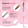 image:imageMelodySusie Kolinsky Acrylic Nail Brush 100 Pure Kolinsky Hair Professional Nail Brush for Acrylic Powder Nail Extension and 3D Nail Carving for DIY Home Salon Size 10Pink
