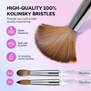 image:imageMelodySusie Kolinsky Acrylic Nail Brush 100 Pure Kolinsky Hair Professional Nail Brush for Acrylic Powder Nail Extension and 3D Nail Carving for DIY Home Salon Size 10100 Kolinsky Brush Transparent