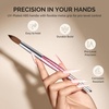 image:imageMelodySusie Kolinsky Acrylic Nail Brush 100 Pure Kolinsky Hair Professional Nail Brush for Acrylic Powder Nail Extension and 3D Nail Carving for DIY Home Salon Size 10Pink Silver Gradient