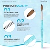 image:imageMelodySusie Kolinsky Acrylic Nail Brush 100 Pure Kolinsky Hair Professional Nail Brush for Acrylic Powder Nail Extension and 3D Nail Carving for DIY Home Salon Size 10Glitter Blue