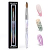 image:imageMelodySusie Kolinsky Acrylic Nail Brush 100 Pure Kolinsky Hair Professional Nail Brush for Acrylic Powder Nail Extension and 3D Nail Carving for DIY Home Salon Size 10100 Kolinsky Brush Transparent