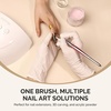 image:imageMelodySusie Kolinsky Acrylic Nail Brush 100 Pure Kolinsky Hair Professional Nail Brush for Acrylic Powder Nail Extension and 3D Nail Carving for DIY Home Salon Size 10Pink Silver Gradient