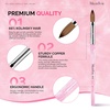 image:imageMelodySusie Kolinsky Acrylic Nail Brush 100 Pure Kolinsky Hair Professional Nail Brush for Acrylic Powder Nail Extension and 3D Nail Carving for DIY Home Salon Size 10Pink