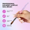 image:imageMelodySusie Kolinsky Acrylic Nail Brush 100 Pure Kolinsky Hair Professional Nail Brush for Acrylic Powder Nail Extension and 3D Nail Carving for DIY Home Salon Size 10100 Kolinsky Brush Transparent
