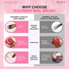 image:imageMelodySusie Kolinsky Acrylic Nail Brush 100 Pure Kolinsky Hair Professional Nail Brush for Acrylic Powder Nail Extension and 3D Nail Carving for DIY Home Salon Size 10Pink