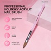 image:imageMelodySusie Kolinsky Acrylic Nail Brush 100 Pure Kolinsky Hair Professional Nail Brush for Acrylic Powder Nail Extension and 3D Nail Carving for DIY Home Salon Size 10Pink