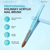 image:imageMelodySusie Kolinsky Acrylic Nail Brush 100 Pure Kolinsky Hair Professional Nail Brush for Acrylic Powder Nail Extension and 3D Nail Carving for DIY Home Salon Size 10Glitter Blue