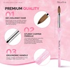image:imageMelodySusie Kolinsky Acrylic Nail Brush 100 Pure Kolinsky Hair Professional Nail Brush for Acrylic Powder Nail Extension and 3D Nail Carving for DIY Home Salon Size 10Pink