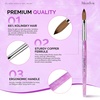 image:imageMelodySusie Kolinsky Acrylic Nail Brush 100 Pure Kolinsky Hair Professional Nail Brush for Acrylic Powder Nail Extension and 3D Nail Carving for DIY Home Salon Size 10Glitter Purple