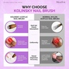 image:imageMelodySusie Kolinsky Acrylic Nail Brush 100 Pure Kolinsky Hair Professional Nail Brush for Acrylic Powder Nail Extension and 3D Nail Carving for DIY Home Salon Size 10Glitter Purple