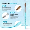 image:imageMelodySusie Kolinsky Acrylic Nail Brush 100 Pure Kolinsky Hair Professional Nail Brush for Acrylic Powder Nail Extension and 3D Nail Carving for DIY Home Salon Size 10Glitter Blue