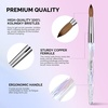 image:imageMelodySusie Kolinsky Acrylic Nail Brush 100 Pure Kolinsky Hair Professional Nail Brush for Acrylic Powder Nail Extension and 3D Nail Carving for DIY Home Salon Size 10100 Kolinsky Brush Transparent